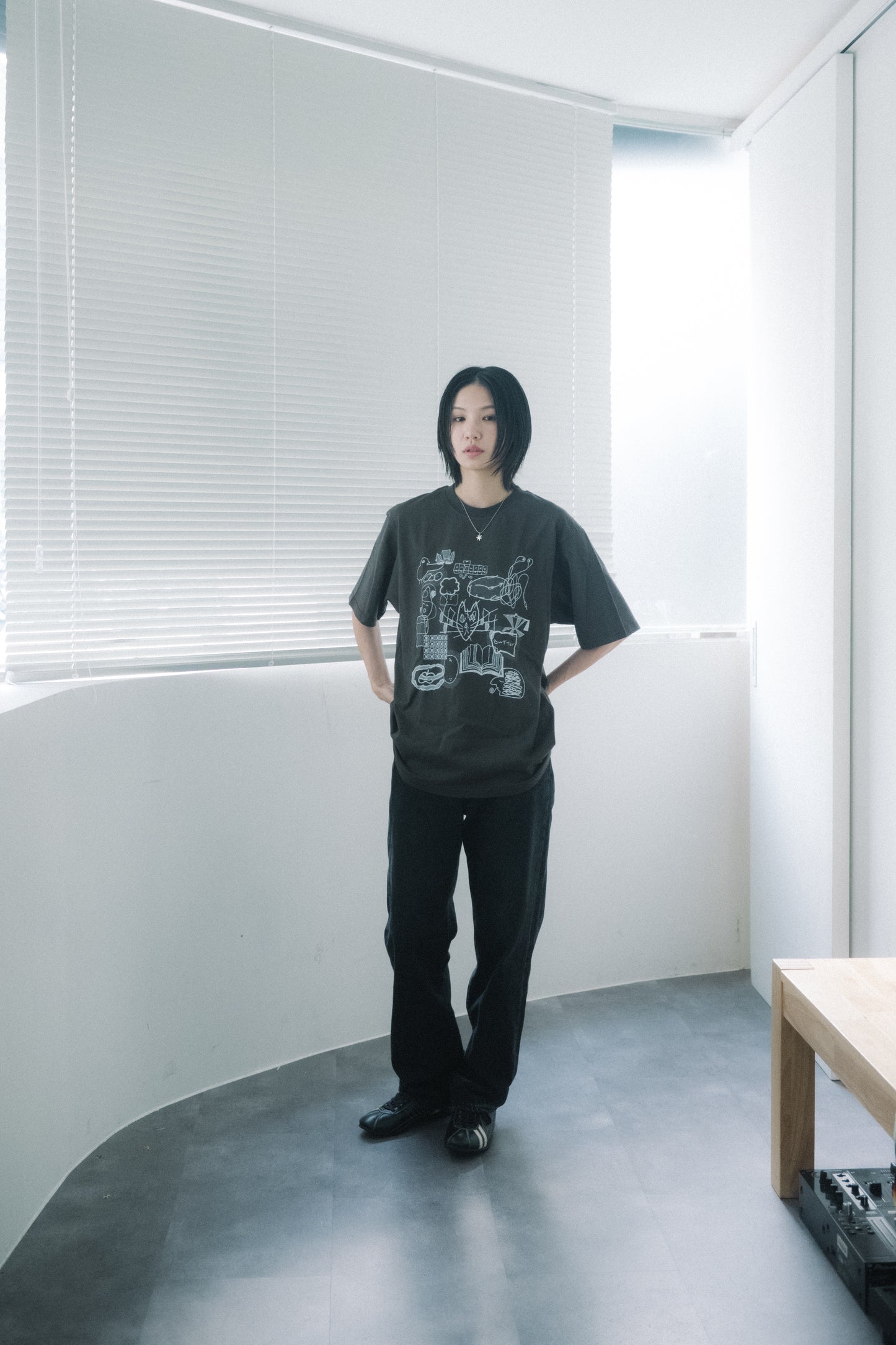 diary x Keterthekitty Morning T-shirt (DARK GRAY)