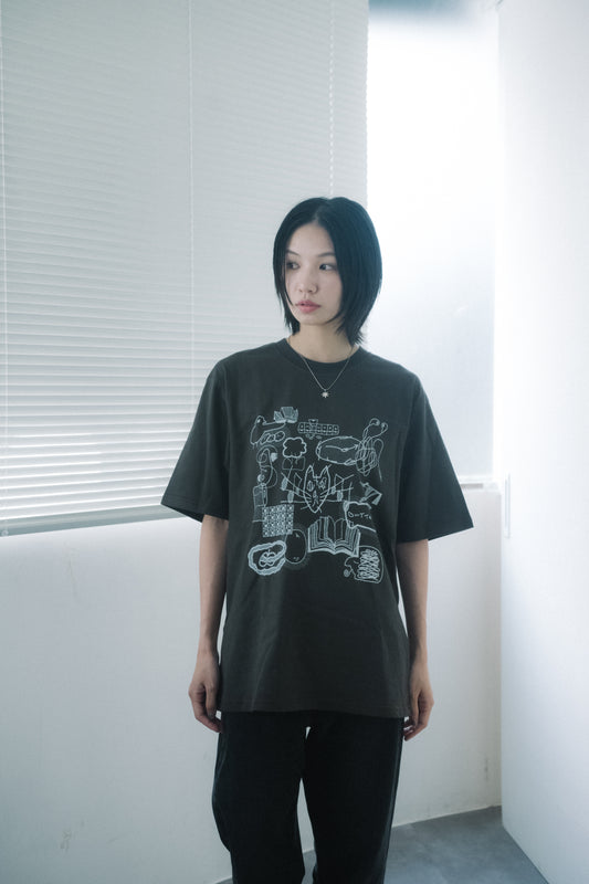 diary x Keterthekitty Morning T-shirt (DARK GRAY)