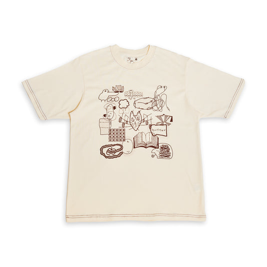 diary x Keterthekitty Morning T-shirt (CREAM)