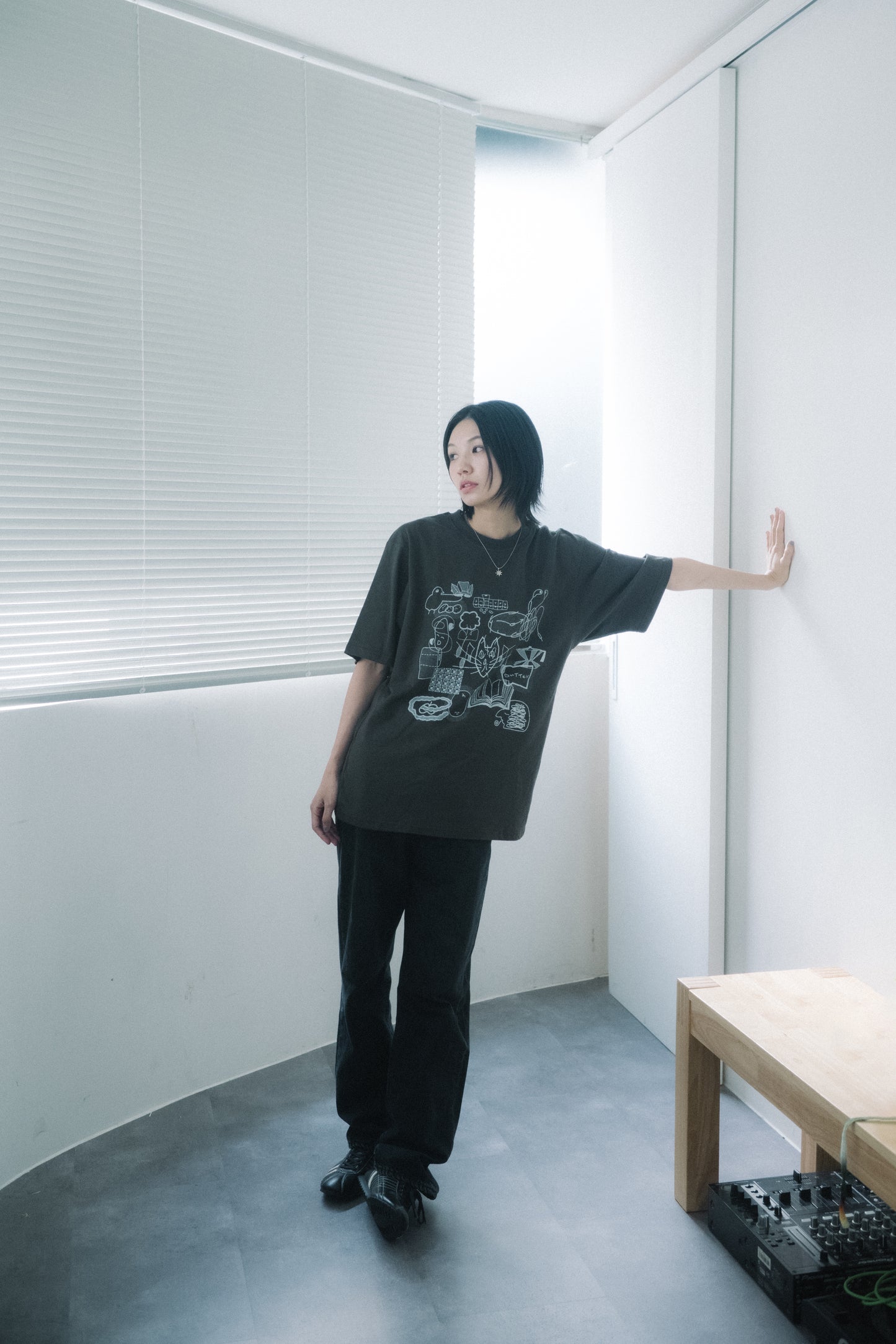 diary x Keterthekitty Morning T-shirt (DARK GRAY)