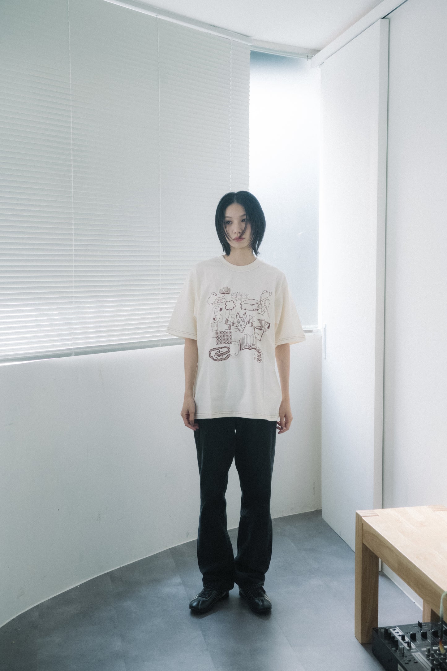 diary x Keterthekitty Morning T-shirt (CREAM)