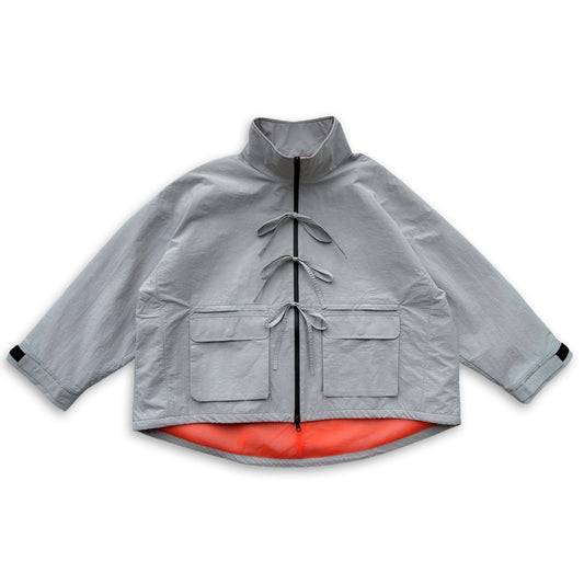 FRONT RIBBON JACKET (LIGHT GRAY)