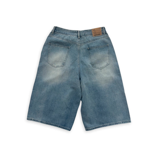 WIDE LEG DENIM SHORTS (LIGHT BLUE)